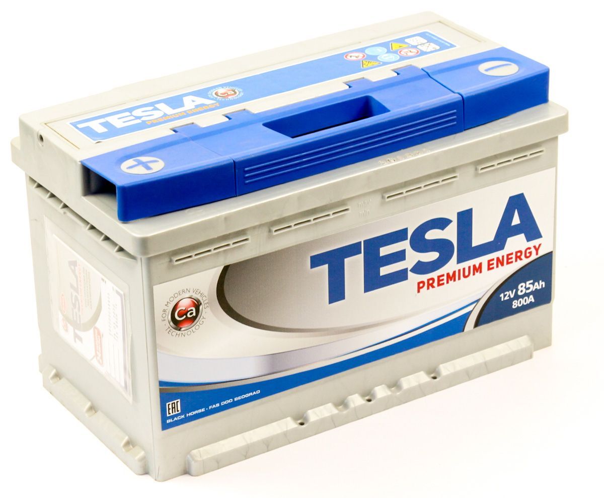 Аккумулятор 100 А.ч. Tesla Premium 800A (пр.пол.) (302x175x200) ASIA
