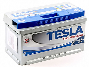 Аккумулятор 85 А.ч. Tesla Premium 780A (обр.пол.) (315x175x175) низкий