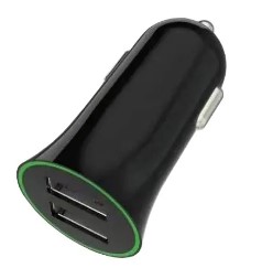 USB автомобильное зарядное устройство AVS 2 порта UC-522 (2,4А, черный) (Black Edition)