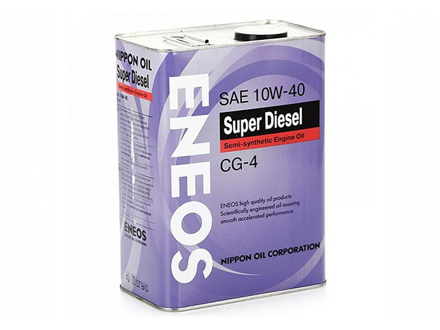 Масло моторное 10W40 п/синт. ENEOS Super Diesel  CG4 4л.