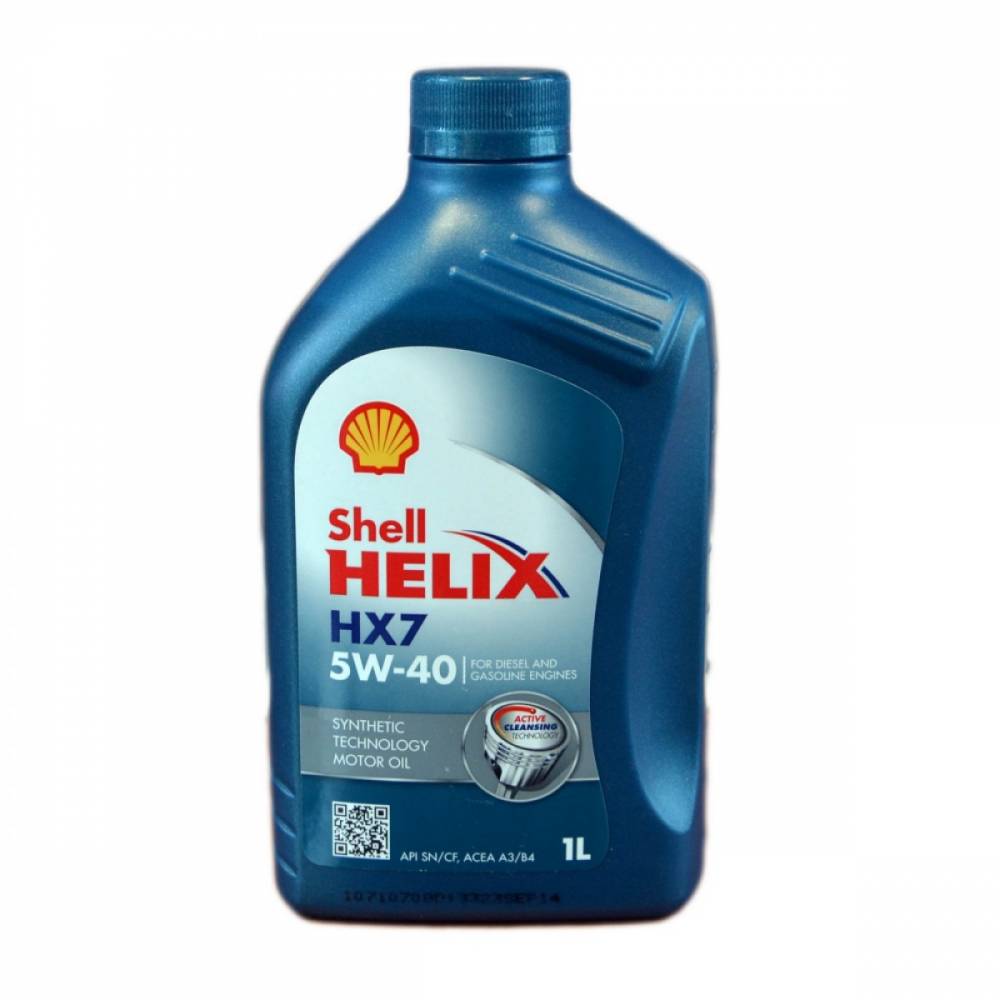 Масло моторное 5W40 п/синт. SHELL Helix HX7 SN A3/B4 1л.