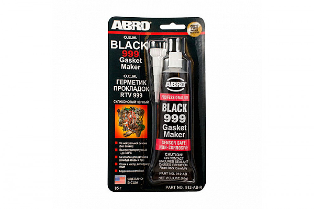 Герметик прокладок чёрный 999 ABRO (США) 85г.