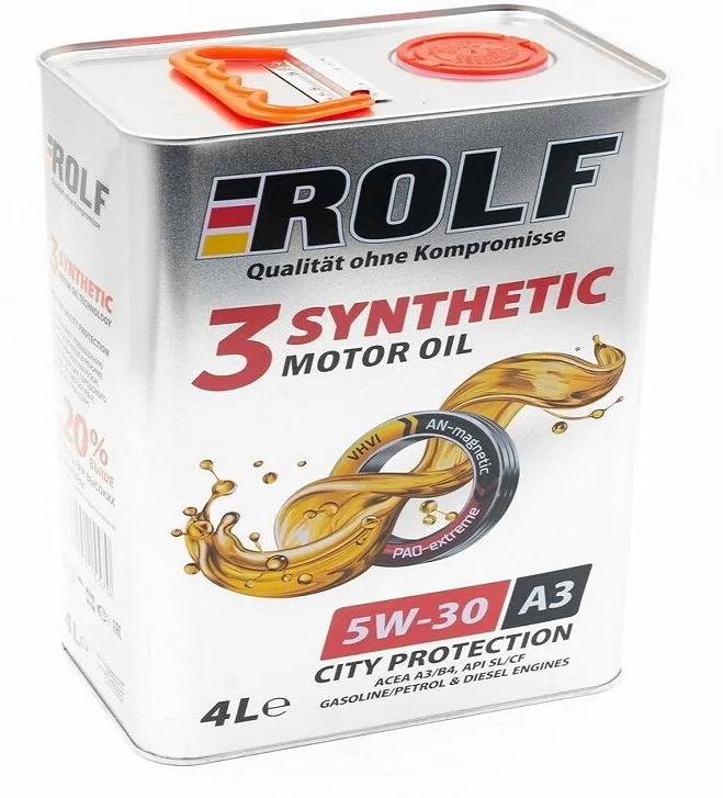 Масло моторное 5W30 синт. ROLF 3-SYNTHETIC 4л.
