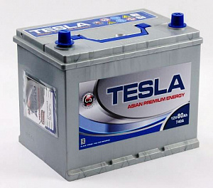Аккумулятор 75 А.ч. Tesla Premium 680A (обр.пол.) (262x175x200) ASIA