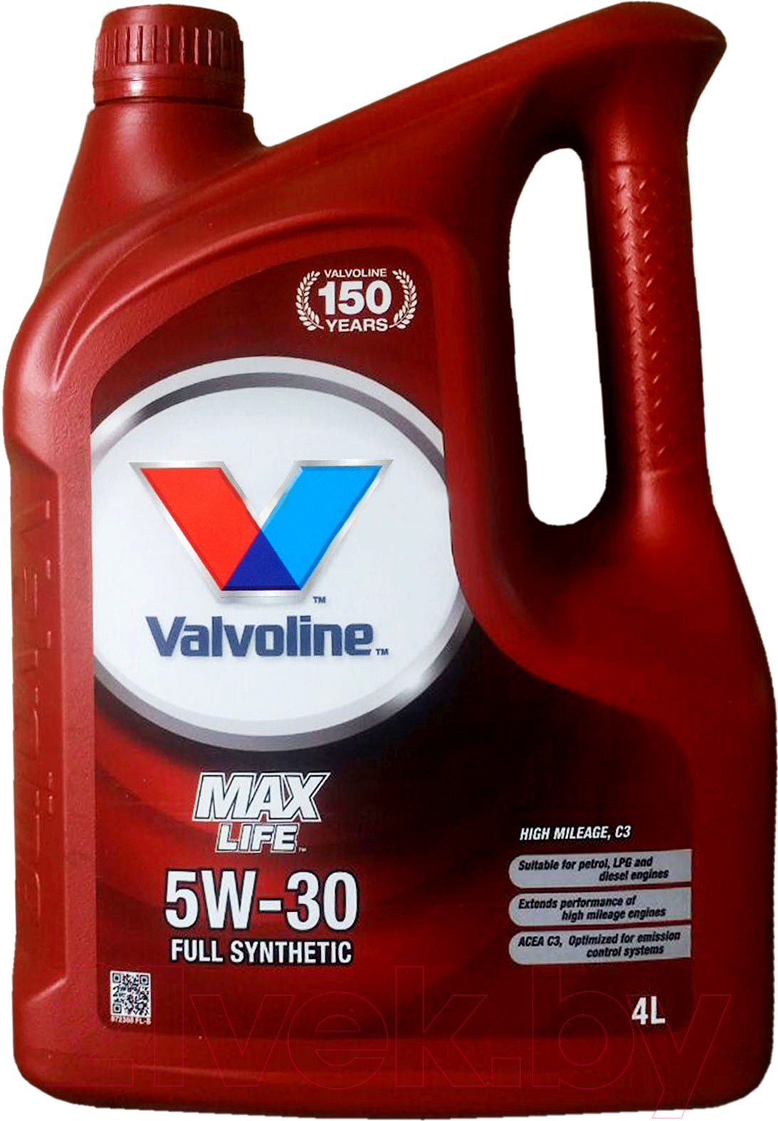 Масло моторное 5W-30 синт. Valvoline MAXLIFE C3 (4л)