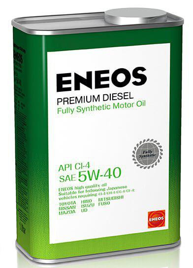 Масло моторное 5W40 синт. ENEOS Premium Diesel CI4 1л.