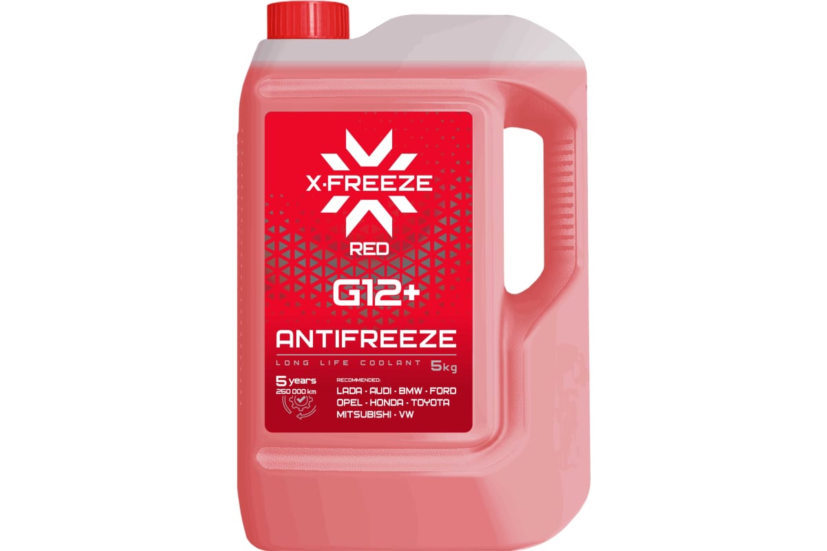 Антифриз X-FREEZE G12  п/э 5кг красный