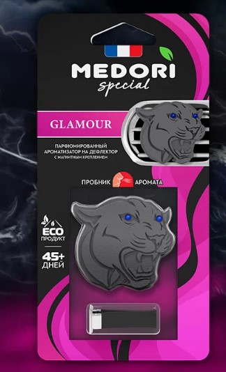 Ароматизатор на дефлектор МЕЛ Пантера Medori Exclusive Glamour (Гламур)