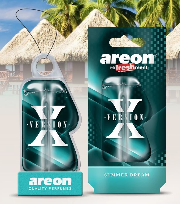 Ароматизатор подвесной гелевый Areon X-Version LIQUID 8,5мл. Summer Dream (Летняя Мечта)