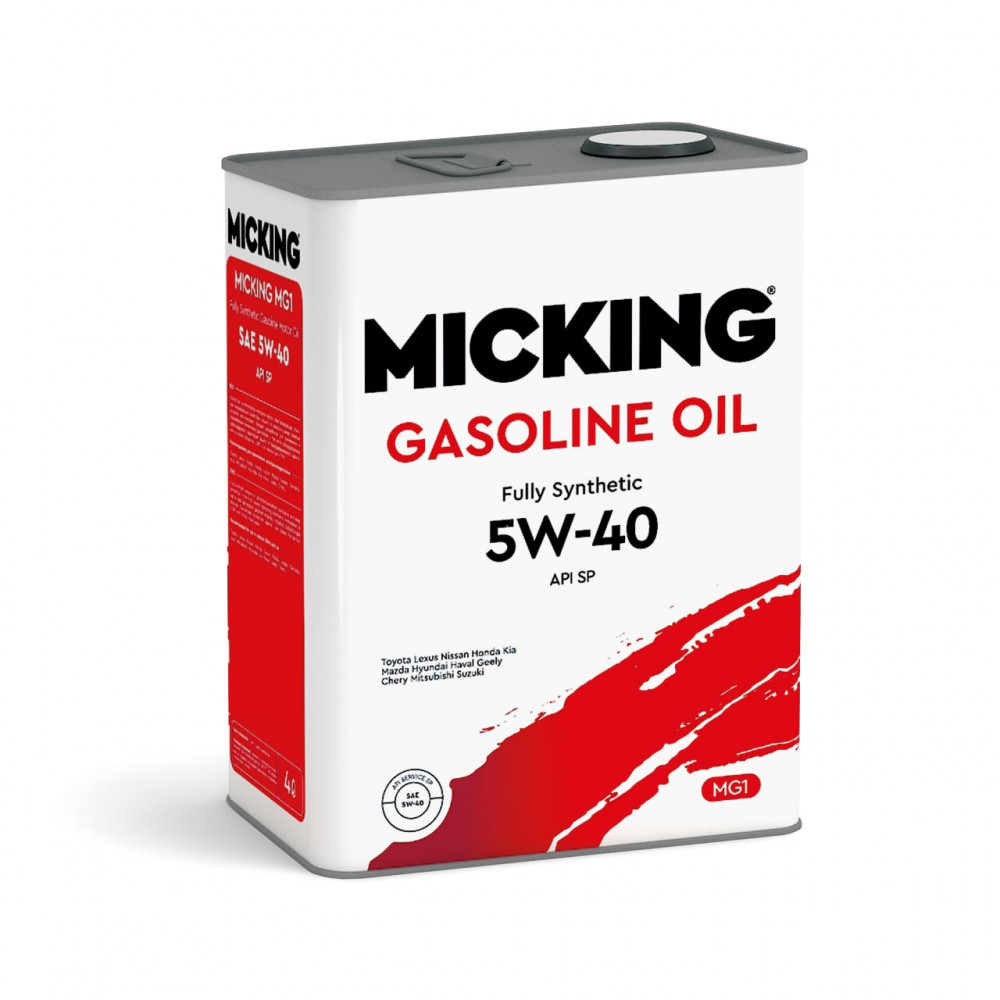 Масло моторное 5W40 синт. Micking Gasoline Oil MG1  API SP 4л.