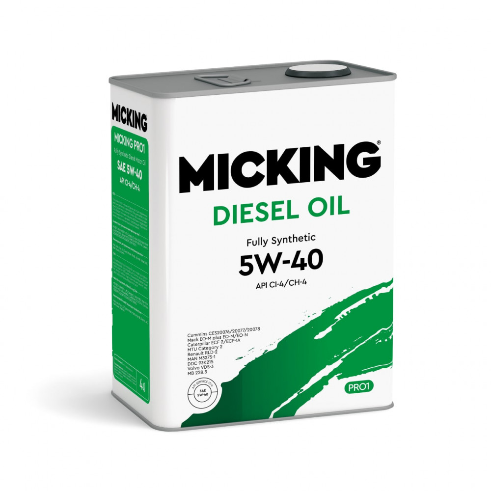 Масло моторное 5W40 синт.Micking Diesel Oil PRO1 API CI-4/CH-4 4л.