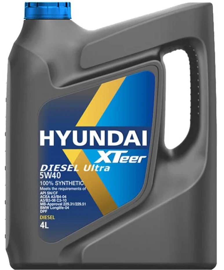 Масло моторное 5W40 синт. Hyundai XTeer Diesel Ultra 4л.