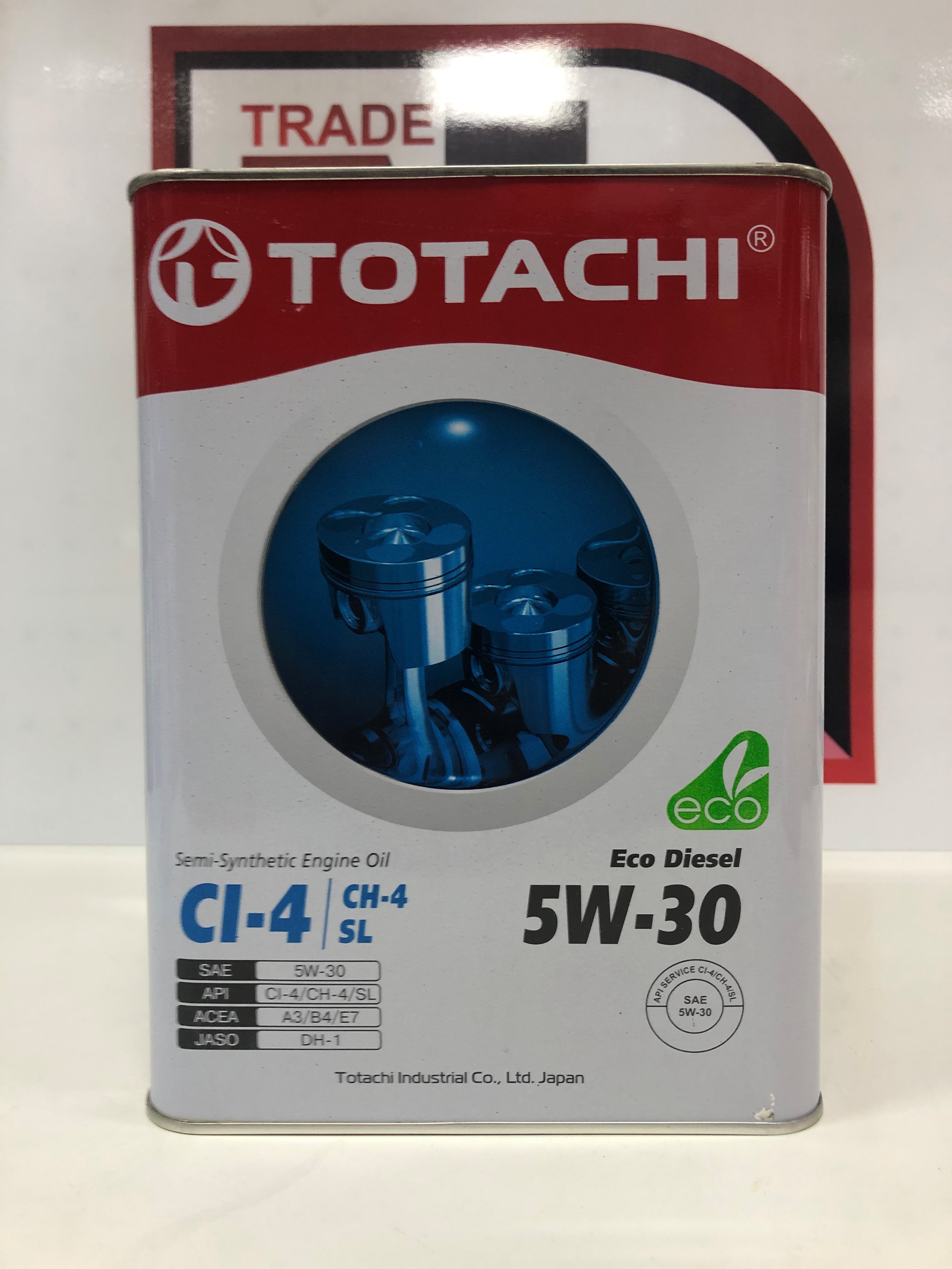 Масло моторное 5W30 п/синт. TOTACHI Eco Diesel Semi-Synthetic CI-4/CH-4/SL 4л.