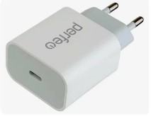Блок питания  Perfeo PD,с разъёмом Type C ,20W,белый,тип 2