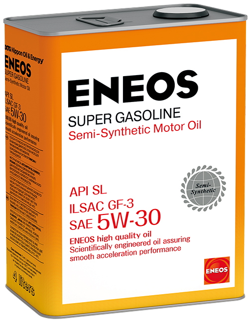 Масло моторное 5W30 п/синт. ENEOS Super Gasoline GF-3 4л.