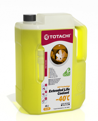 Антифриз TOTACHI EXTENDED LIFE G12 - 40°C жёлтый 4л.